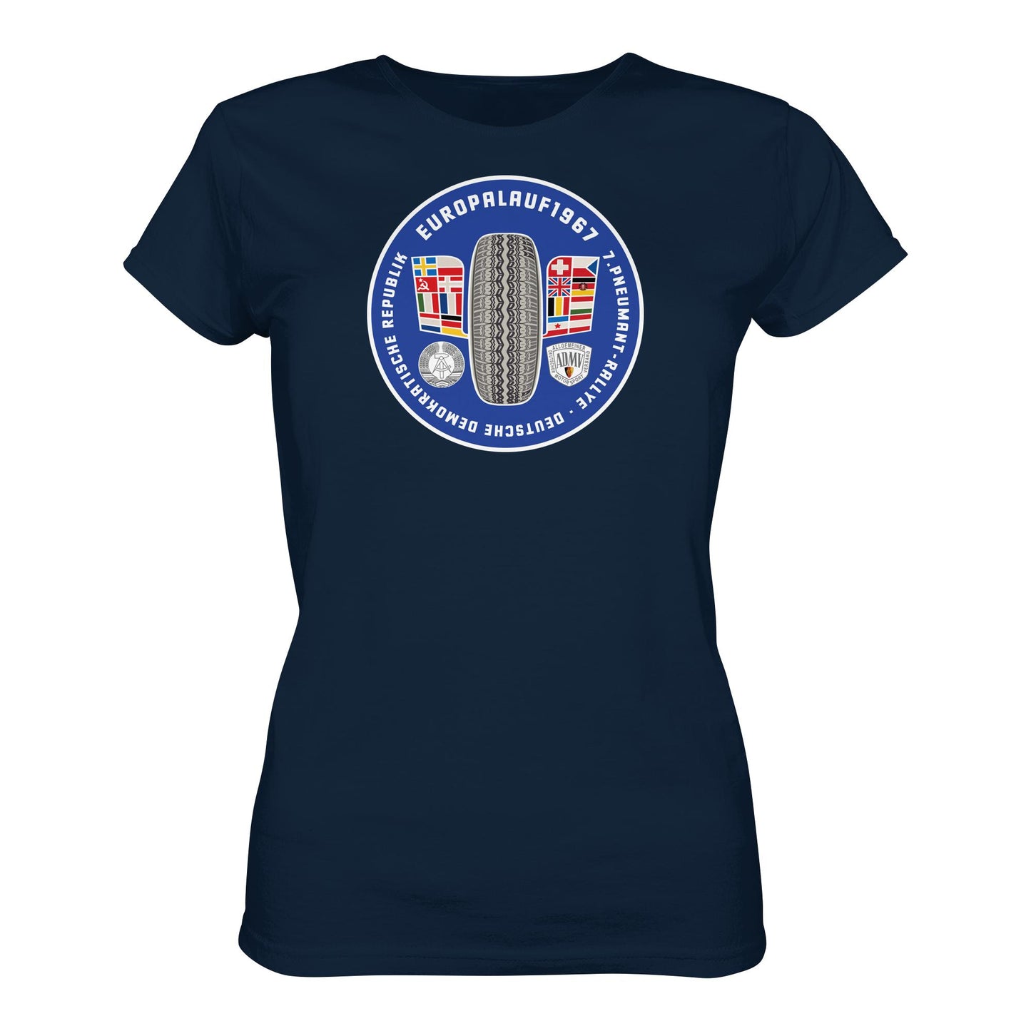 DDR Ostalgie Shirt Mädels • PNEUMANT RALLYE, EUROPALAUF 1967