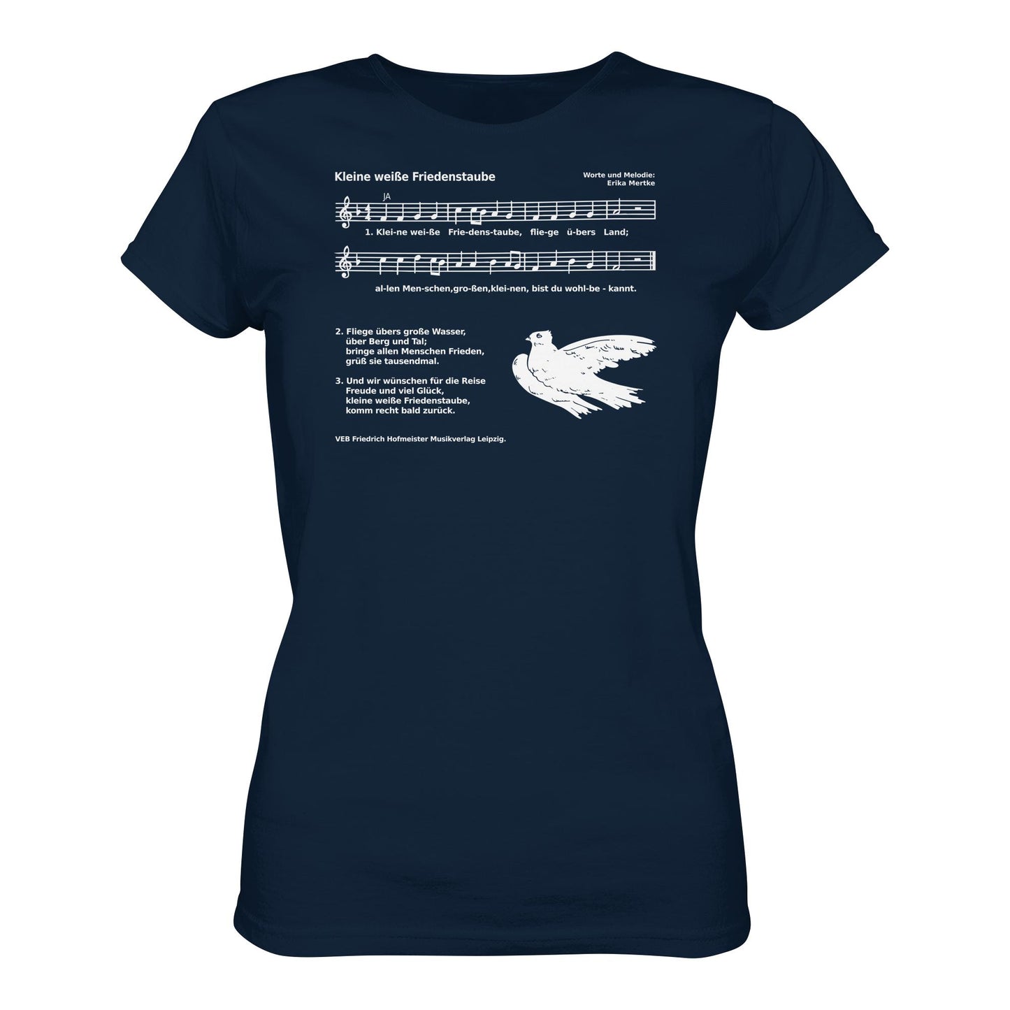 DDR Ostalgie Shirt Mädels • KLEINE WEISSE FRIEDENSTAUBE (ORIGINAL AUS DER FIBEL)