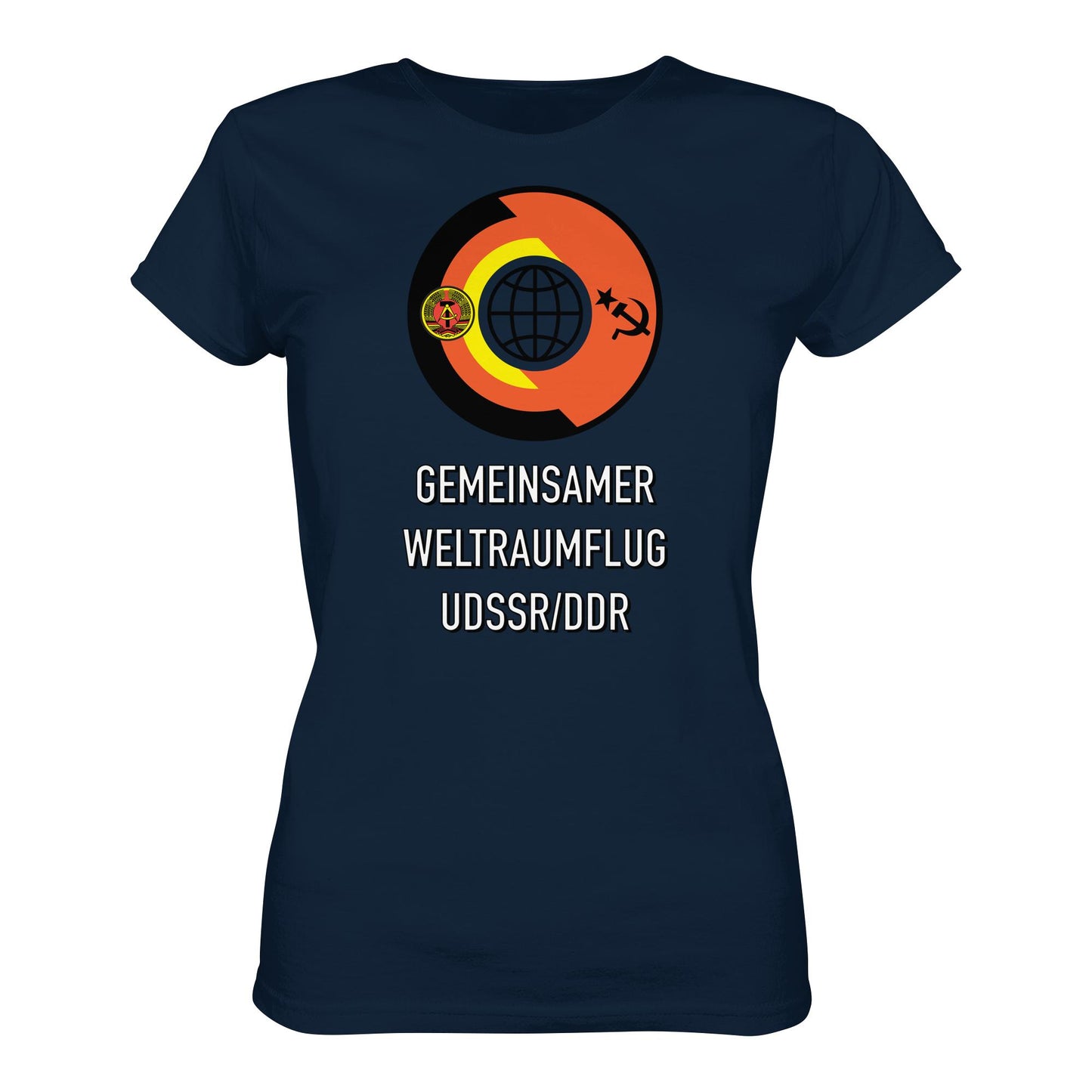 DDR Ostalgie Shirt Mädels • GEMEINSAMER WELTRAUMFLUG UDSSR-DDR (ORIGINAL WIMPEL)