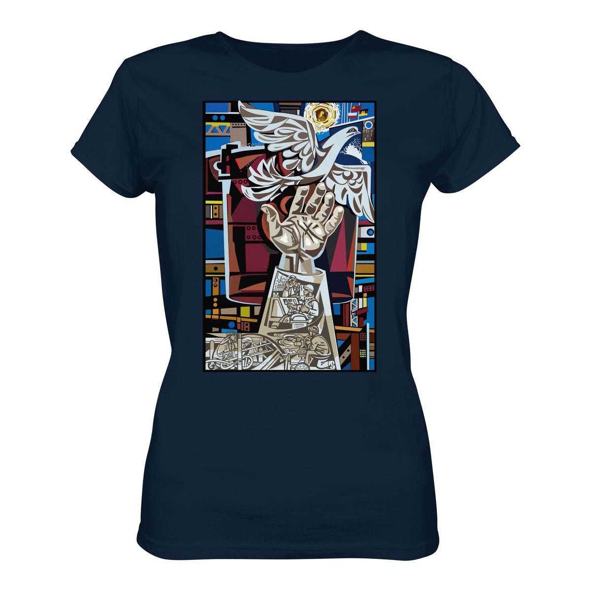 DDR Ostalgie Shirt Mädels • WALTER WOMACKA - MOSAIK MAGISTRALE EISENHÜTTENSTADT (1965)