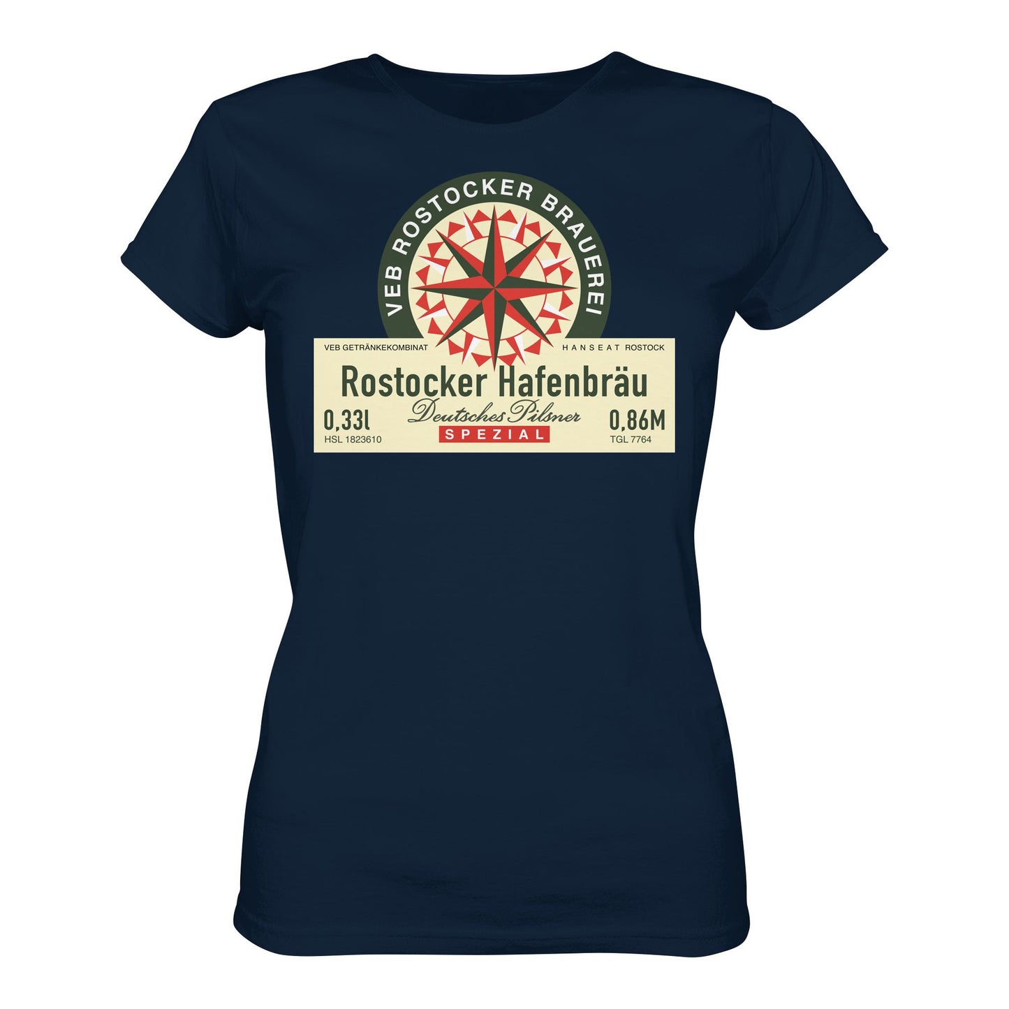 DDR Ostalgie Shirt Mädels • VEB GETRÄNKEKOMBINAT HANSEAT ROSTOCK - HAFENBRÄU