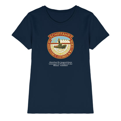DDR Ostalgie Shirt Mädels • BINNEN-SCHIFFAHRT - ABZEICHEN FÜR AUSGEZEICHNETE LEISTUNGEN