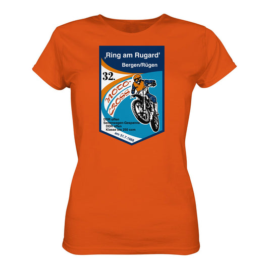 DDR Ostalgie Shirt Mädels • RING AM RUGARD, RÜGEN 32. MOTO-CROSS-RENNEN 1988 (ORIGINAL-WIMPEL)