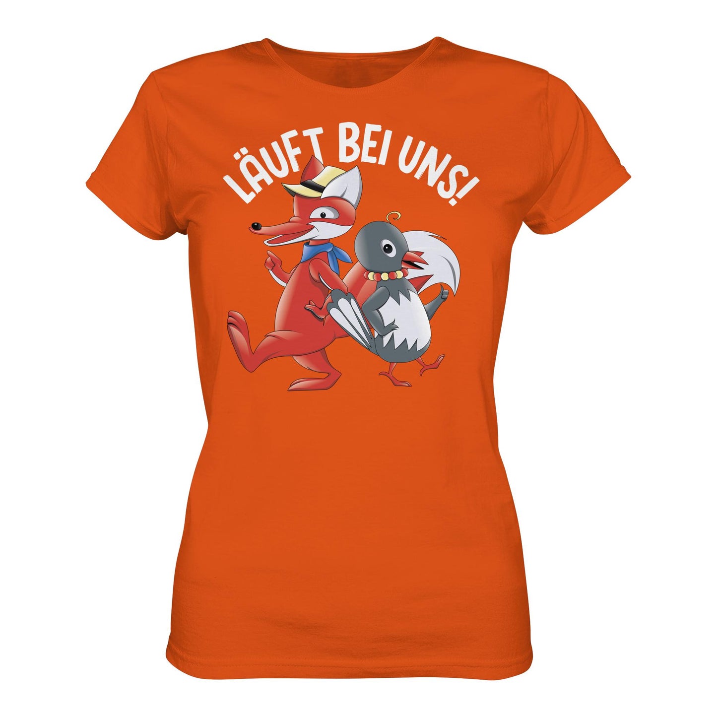 DDR Ostalgie Shirt Mädels • UNSER SANDMÄNNCHEN - HERR FUCHS & FRAU ELSTER, LÄUFT BEI UNS!