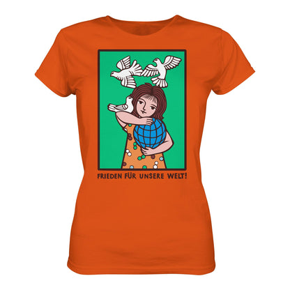 DDR Ostalgie Shirt Mädels • FRIEDEN FÜR UNSERE WELT! (DDR-ORIGINAL-PLAKAT)