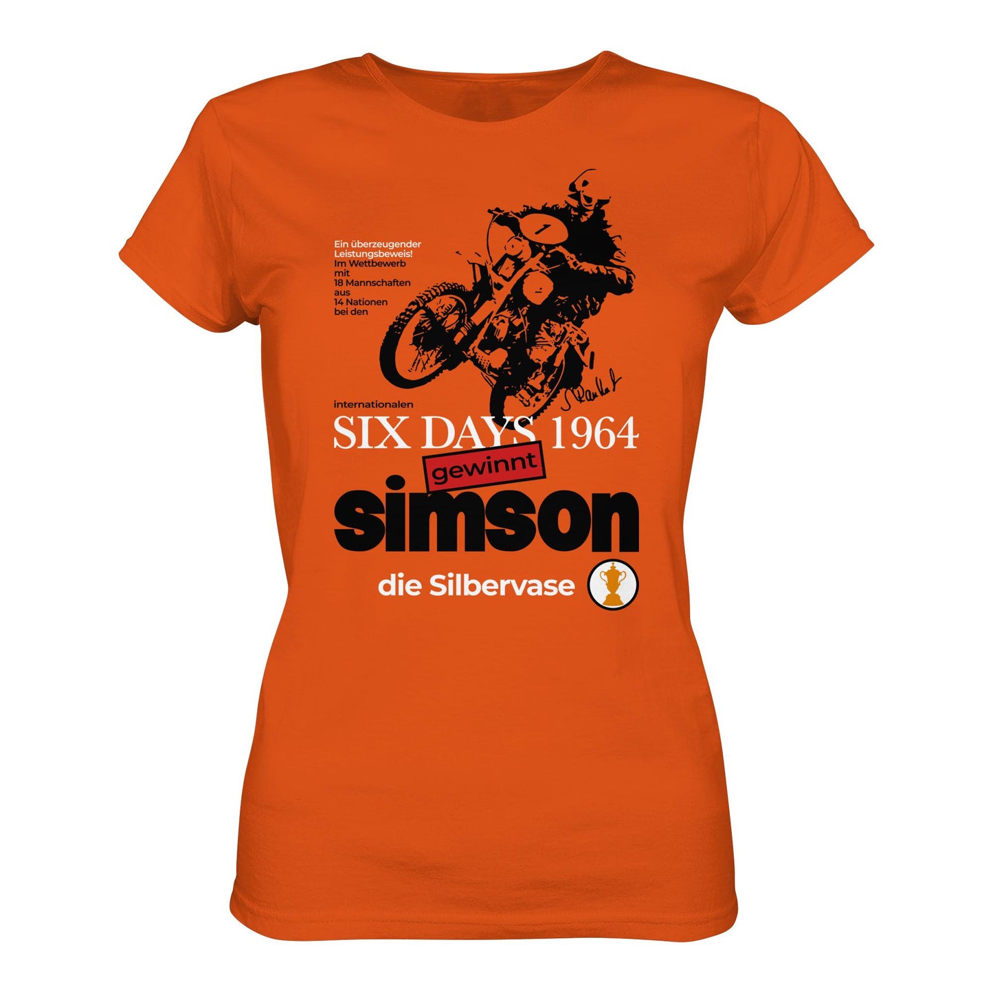 DDR Ostalgie Shirt Mädels • SIMSON GEWINNT SILBERVASE - SIX DAYS 1964