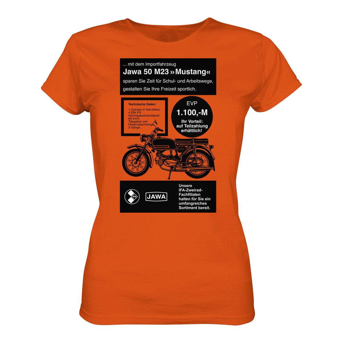 DDR Ostalgie Shirt Mädels • JAWA 50 M23 (ORIGINAL-PLAKAT)