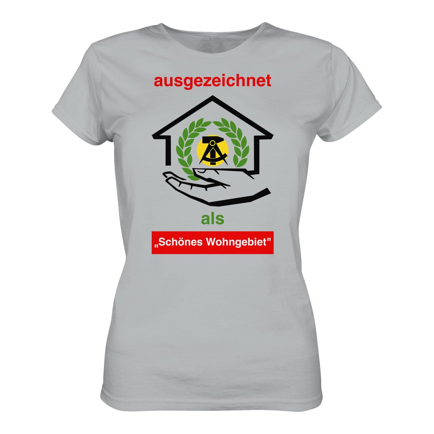 DDR Ostalgie Shirt Mädels • AUSZEICHNUNG SCHÖNES WOHNGEBIET (ORIGINAL SCHILD)