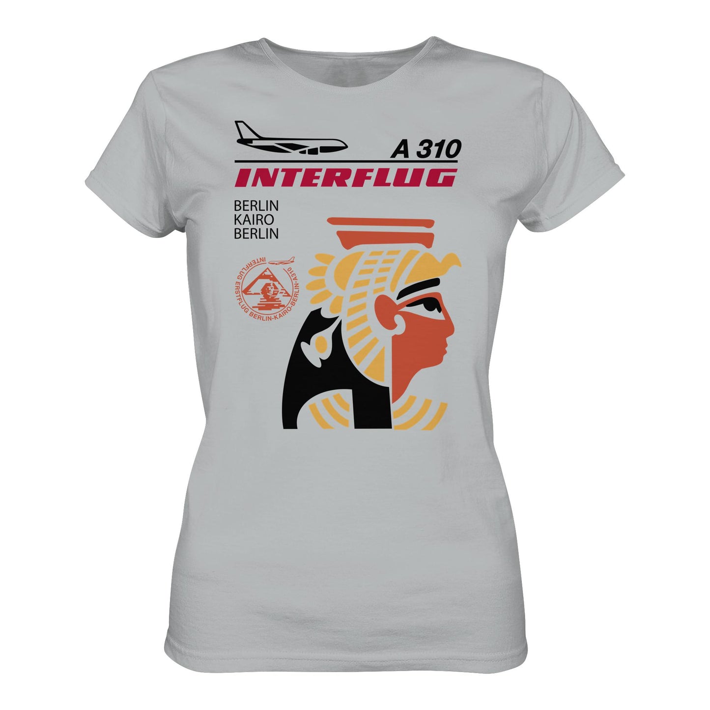 DDR Ostalgie Shirt Mädels • INTERFLUG BERLIN - KAIRO (ORIGINAL SONDERSTEMPEL)