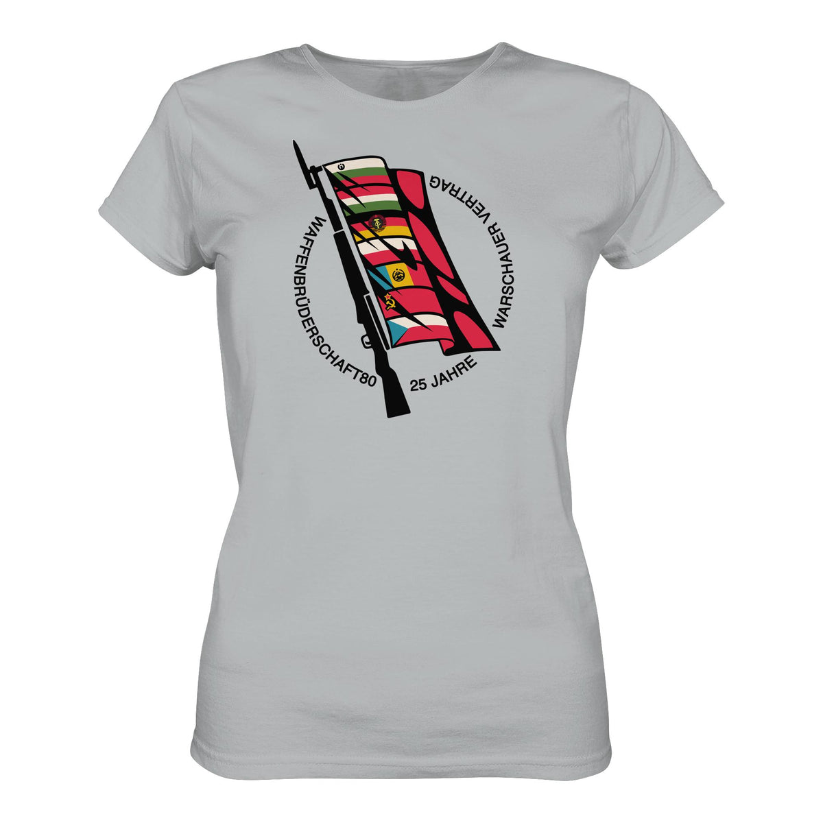 DDR Ostalgie Shirt Mädels • WAFFENBRÜDERSCHAFT80 - 25 JAHRE WARSCHAUER VERTRAG (NVA)