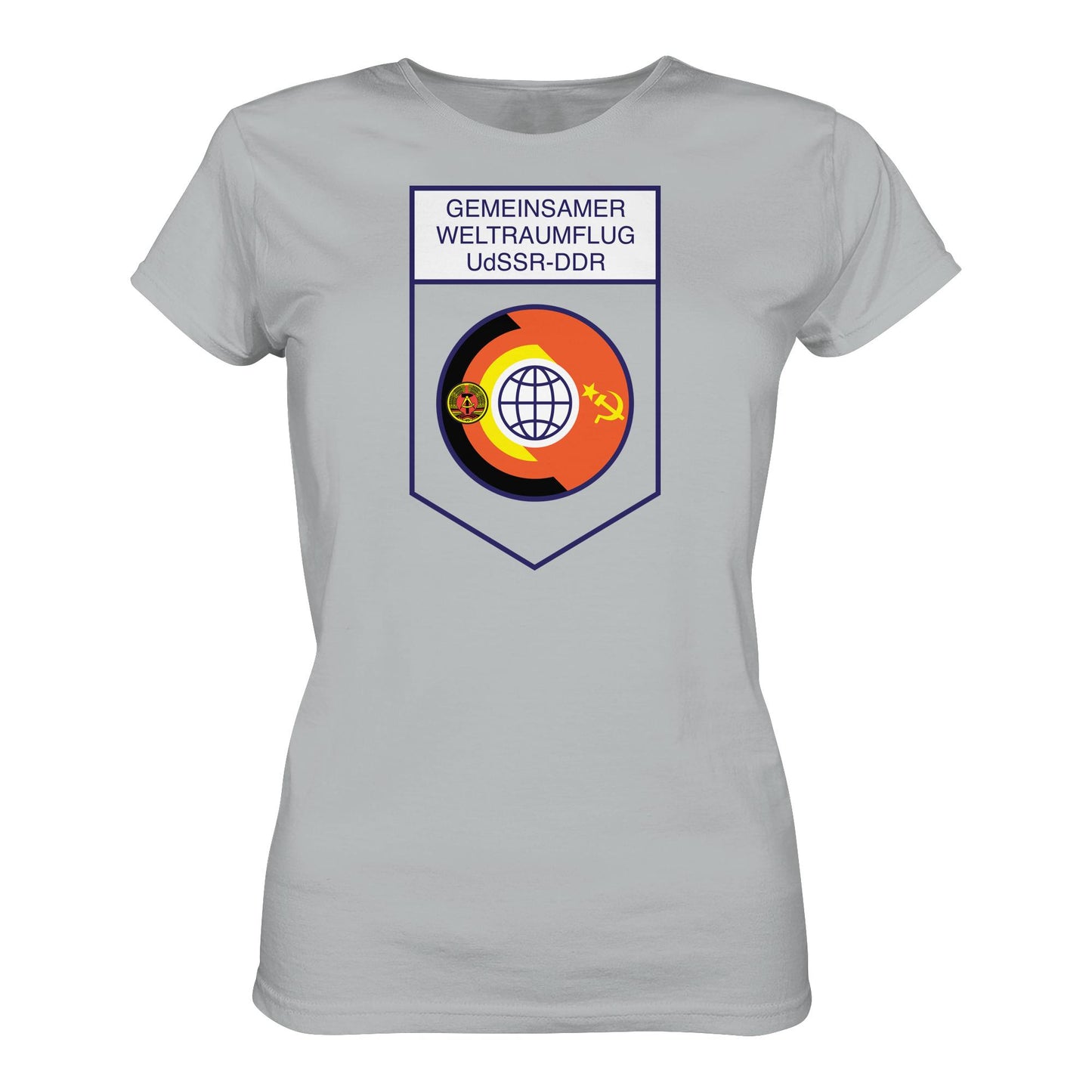 DDR Ostalgie Shirt Mädels • GEMEINSAMER WELTRAUMFLUG UDSSR-DDR (ORIGINAL WIMPEL)