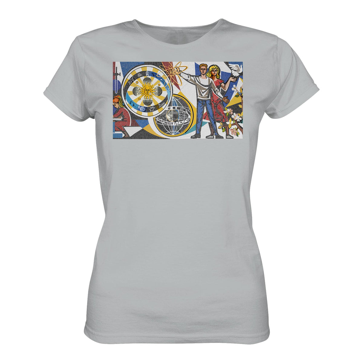 DDR Ostalgie Shirt Mädels • WALTER WOMACKA - JUNGES PAAR MIT FRIEDENSTAUBE (MOSAIK HAUS DES LEHRERS, 1964)