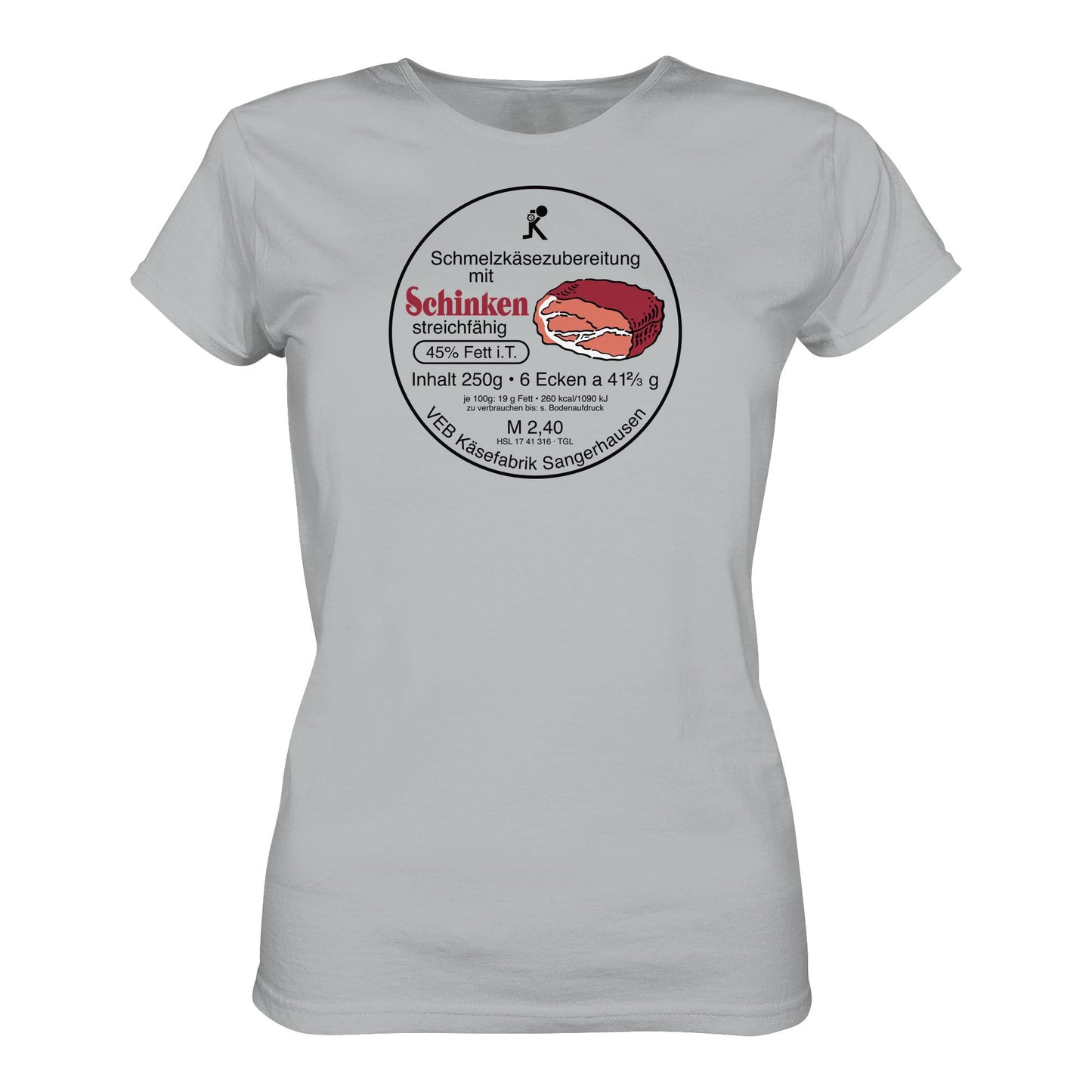 DDR Ostalgie Shirt Mädels • SCHMELZKÄSE MIT SCHINKEN - VEB KÄSEFABRIK SANGERHAUSEN