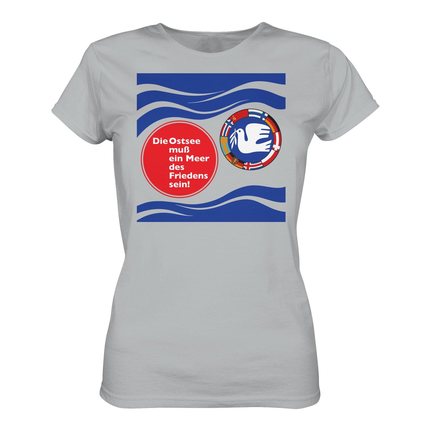DDR Ostalgie Shirt Mädels • DIE OSTSEE MUSS EIN MEER DES FRIEDENS SEIN (ORIGINAL BANNER)