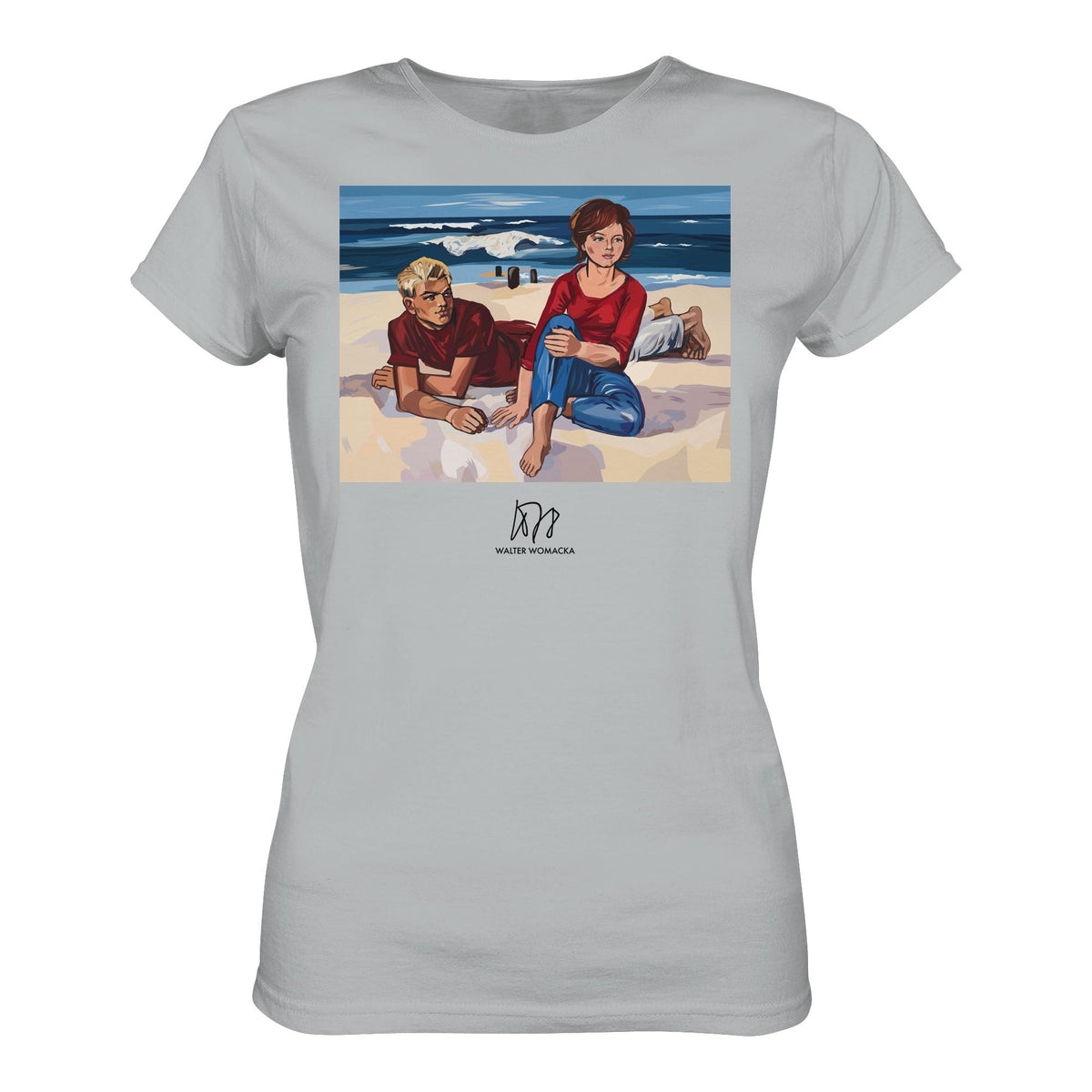 DDR Ostalgie Shirt Mädels • WALTER WOMACKA - AM STRAND (1962)