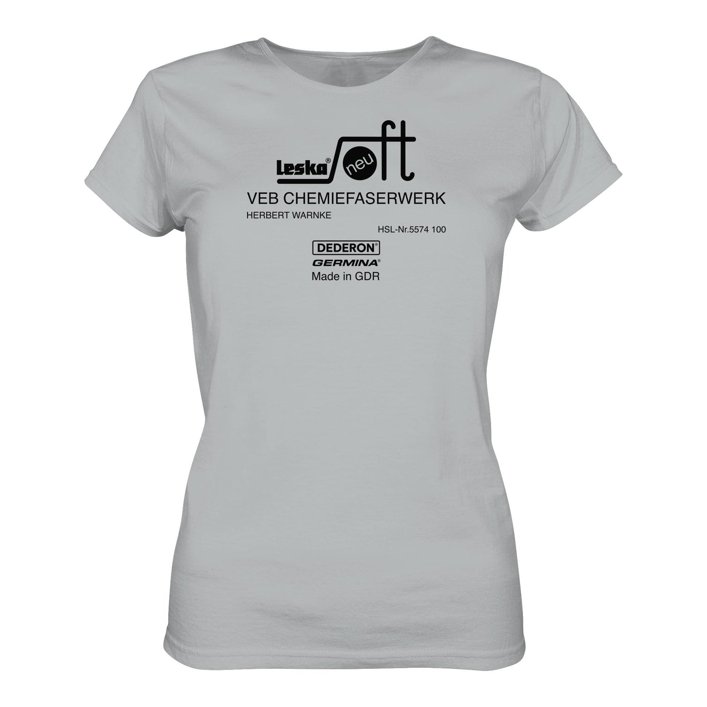 DDR Ostalgie Shirt Mädels • LESKA VEB CHEMIEFASERWERK HERBERT WARNKE - DEDERON, GERMINA