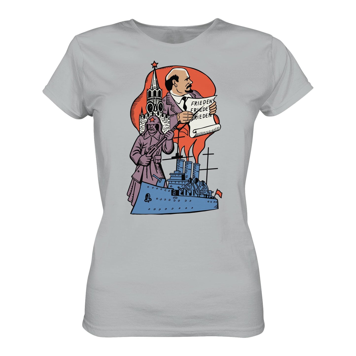 DDR Ostalgie Shirt Mädels • JAHRESTAG OKTOBERREVOLUTION 1917 (ORIGINAL POSTSTEMPEL)