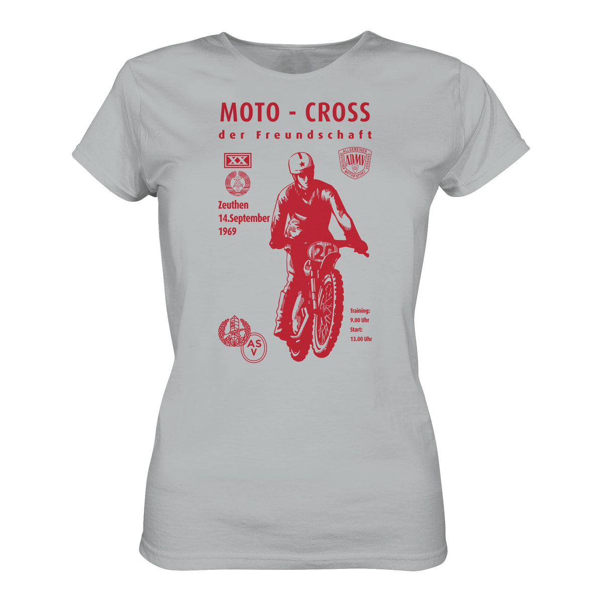 ASV MOTO-CROSS DER FREUNDSCHAFT, ZEUTHEN 1969 • DDR Ostalgie Shirt Mädels