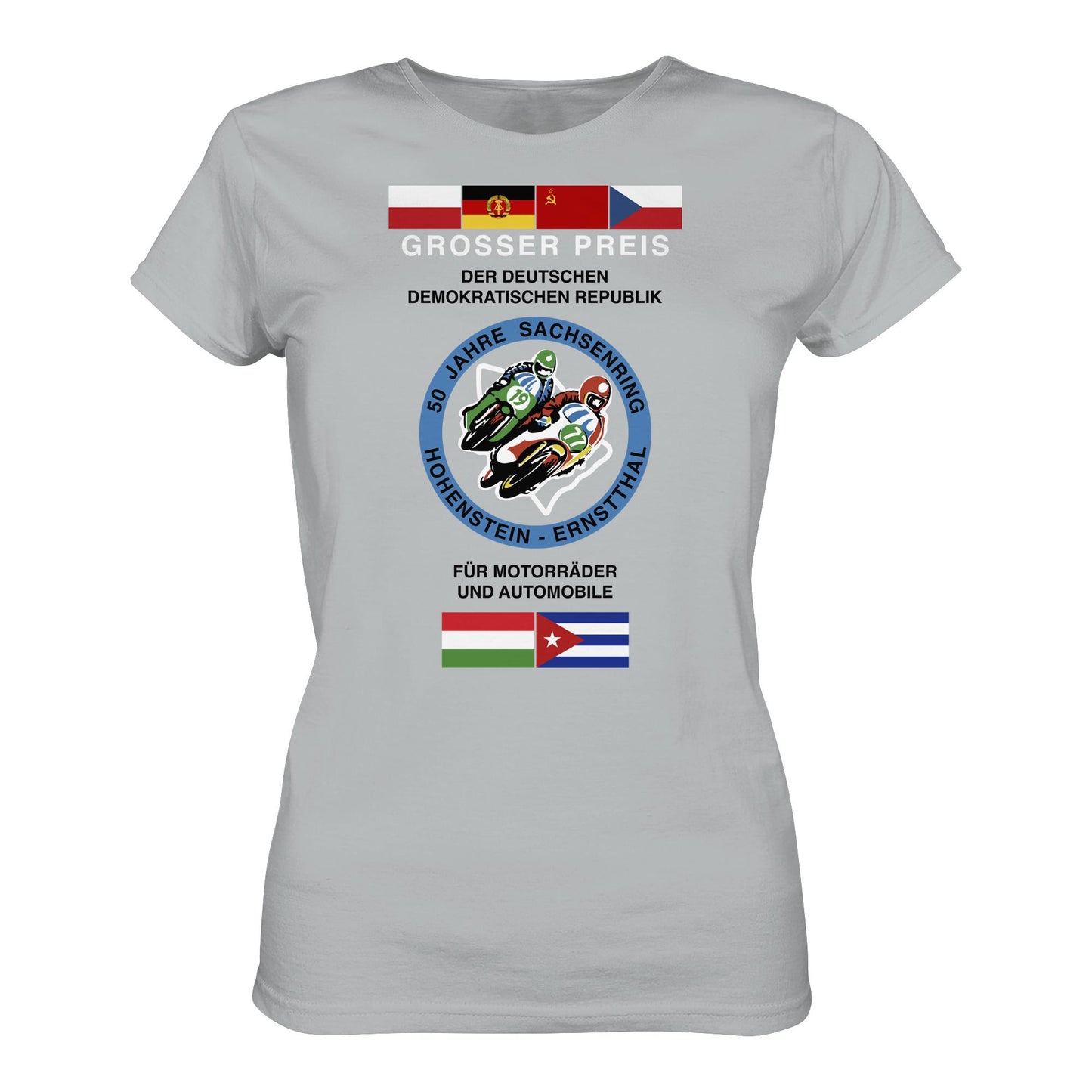 DDR Ostalgie Shirt Mädels • 50 JAHRE SACHSENRING - GROSSER PREIS DER DDR 1977