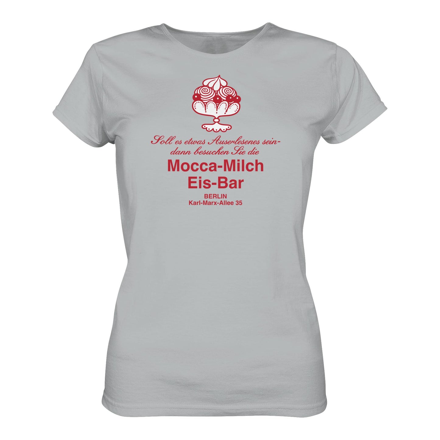 DDR Ostalgie Shirt Mädels • MOKKA-MILCH-EIS-BAR BERLIN (ORIGINAL UNTERSETZER)