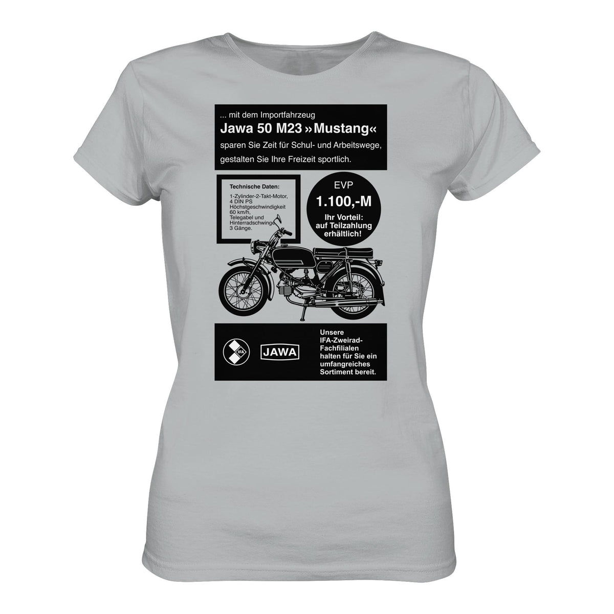 DDR Ostalgie Shirt Mädels • JAWA 50 M23 (ORIGINAL-PLAKAT)