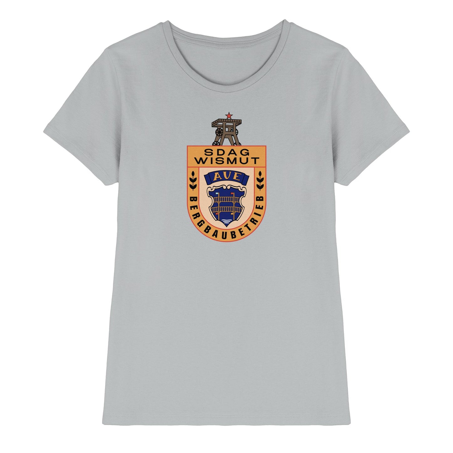 DDR Ostalgie Shirt Mädels • SDAG WISMUT AUE - ABZEICHEN