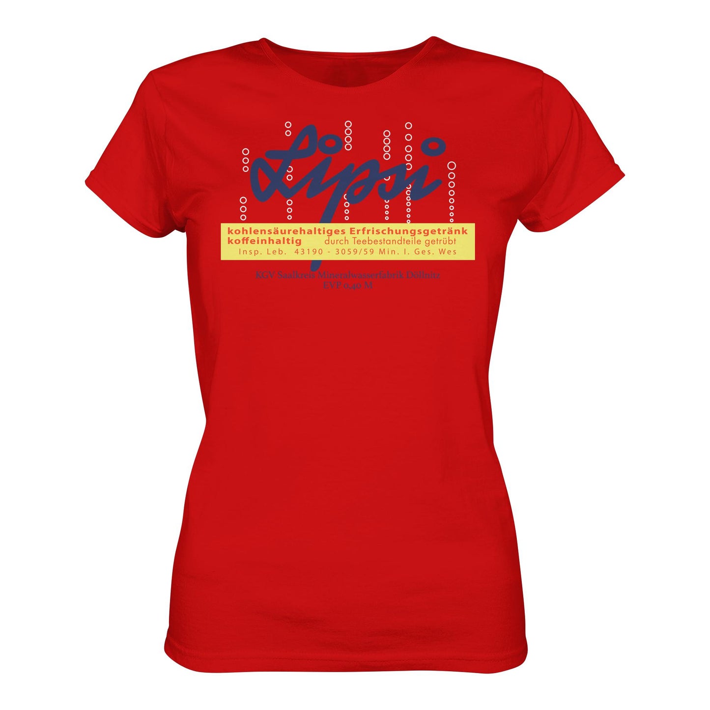 DDR Ostalgie Shirt Mädels • LIPSI ERFRISCHUNGSGETRÄNK - MINERALWASSERFABRIK DÖLLNITZ
