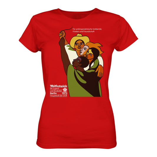 DDR Ostalgie Shirt Mädels • FÜR FRIEDEN UND FREUNDSCHAFT - ORIGINALPOSTER WELTFESTSPIELE BERLIN 1973