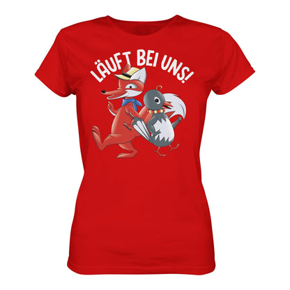 DDR Ostalgie Shirt Mädels • UNSER SANDMÄNNCHEN - HERR FUCHS & FRAU ELSTER, LÄUFT BEI UNS!