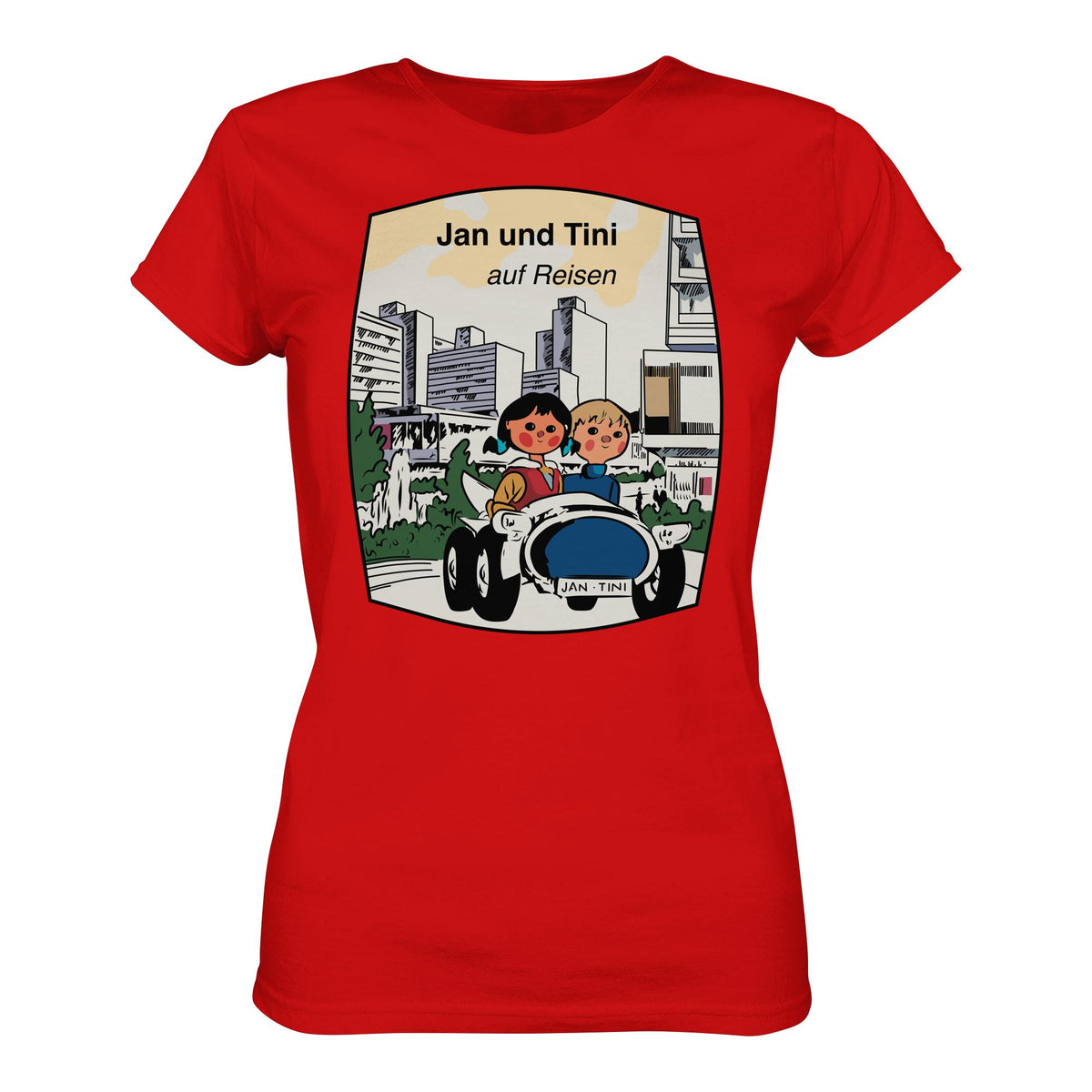 DDR Ostalgie Shirt Mädels • JAN UND TINI AUF REISEN (ORIGINAL QUARTETT)