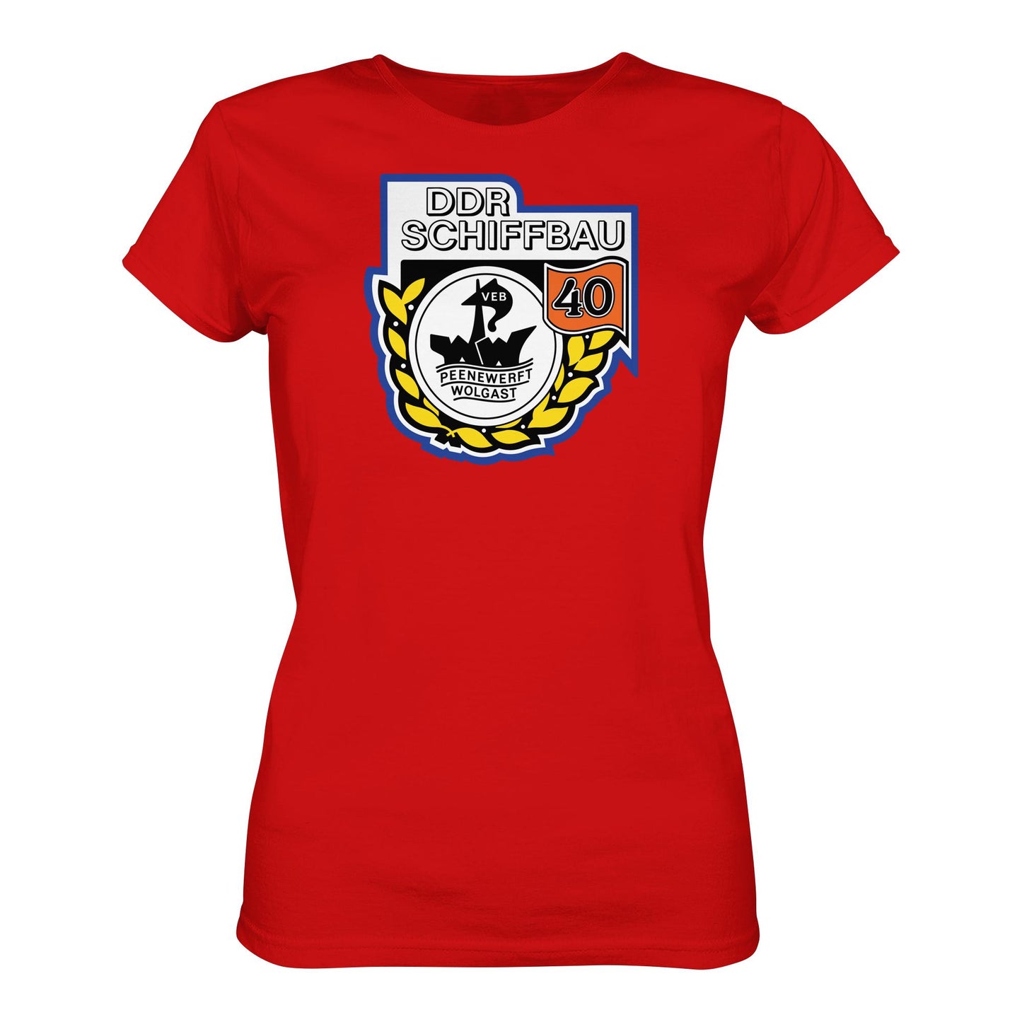 DDR Ostalgie Shirt Mädels • VEB PEENEWERFT WOLGAST, DDR SCHIFFBAU