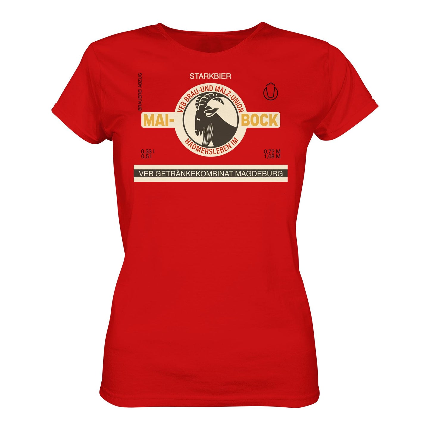 DDR Ostalgie Shirt Mädels • VEB GETRÄNKEKOMBINAT MAGDEBURG - MAIBOCK, VEB BRAU- UND MALZUNION HADMERSLEBEN