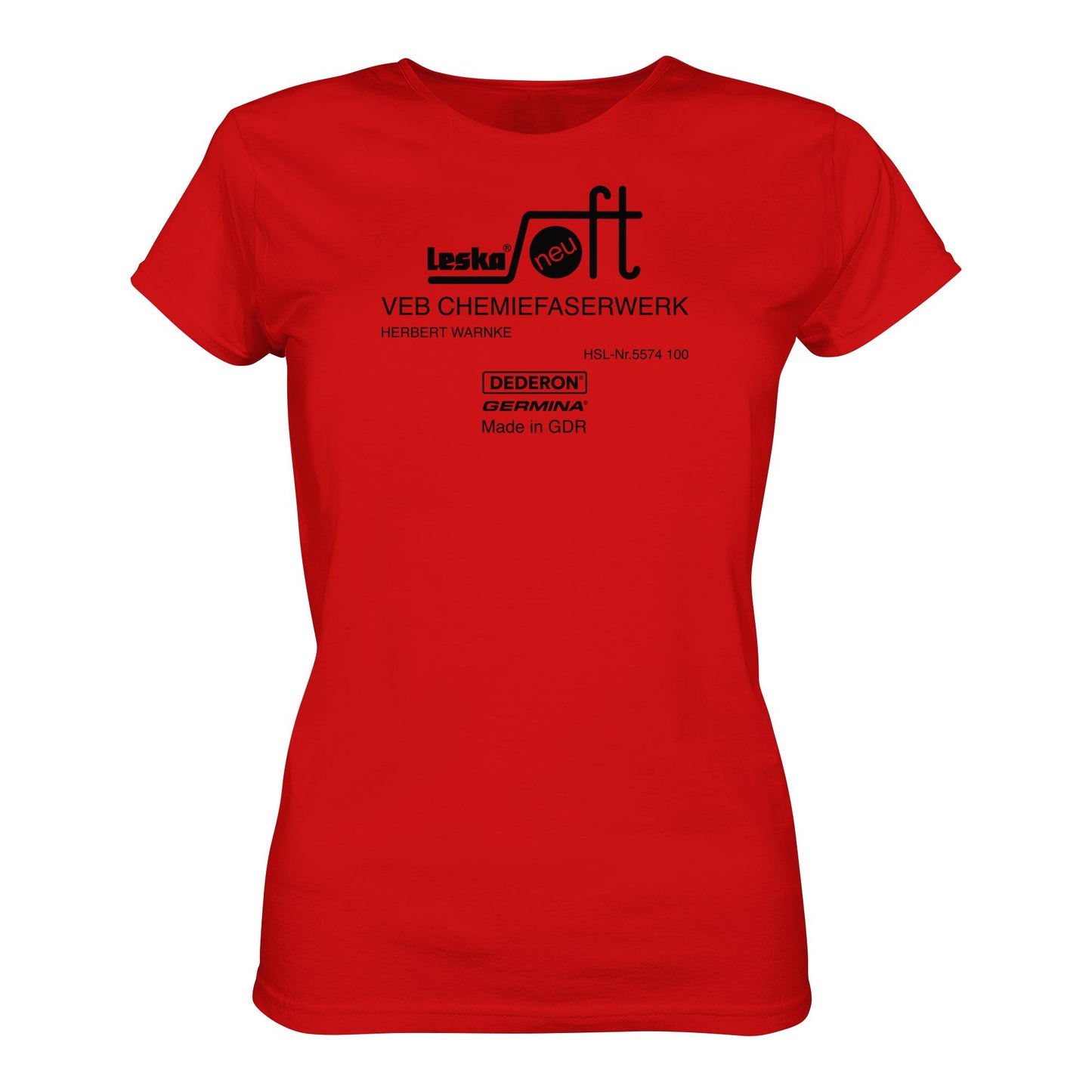 DDR Ostalgie Shirt Mädels • LESKA VEB CHEMIEFASERWERK HERBERT WARNKE - DEDERON, GERMINA