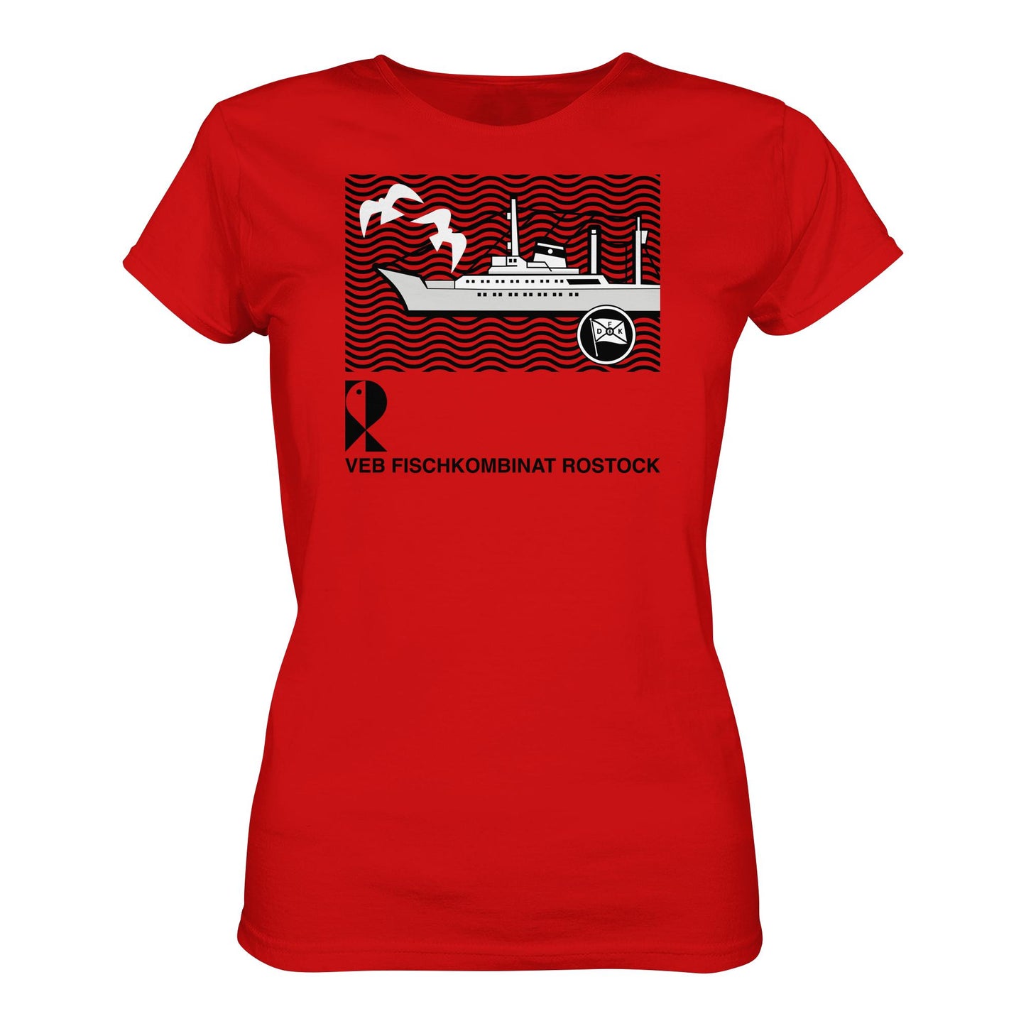 DDR Ostalgie Shirt Mädels • VEB FISCHKOMBINAT ROSTOCK