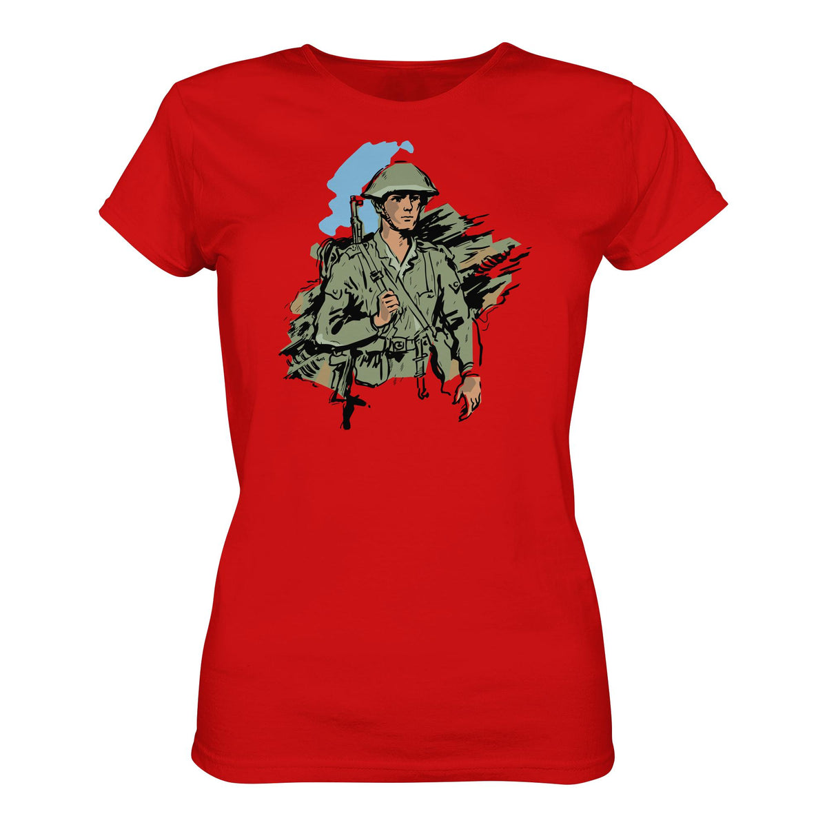 DDR Ostalgie Shirt Mädels • NVA-SOLDAT (ORIGINAL-ILLUSTRATION)