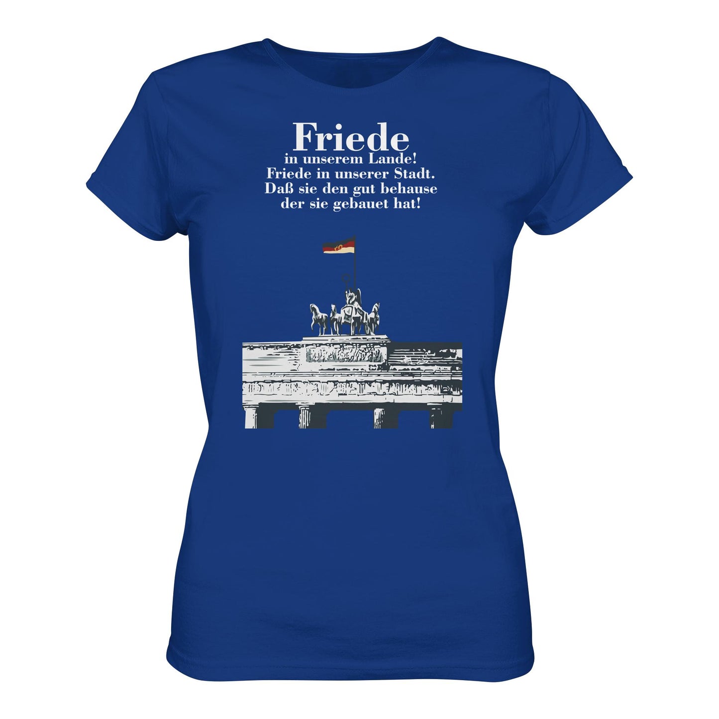 DDR Ostalgie Shirt Mädels • FRIEDE IN UNSEREM LANDE! (DDR-ORIGINAL-PLAKAT)