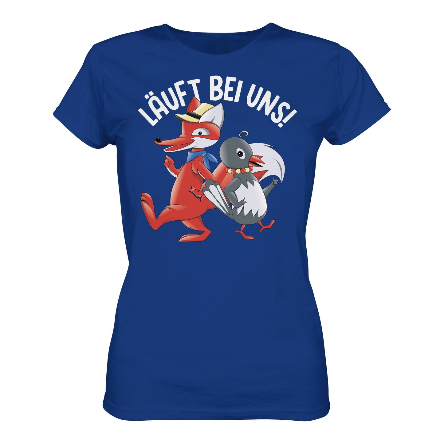 DDR Ostalgie Shirt Mädels • UNSER SANDMÄNNCHEN - HERR FUCHS & FRAU ELSTER, LÄUFT BEI UNS!