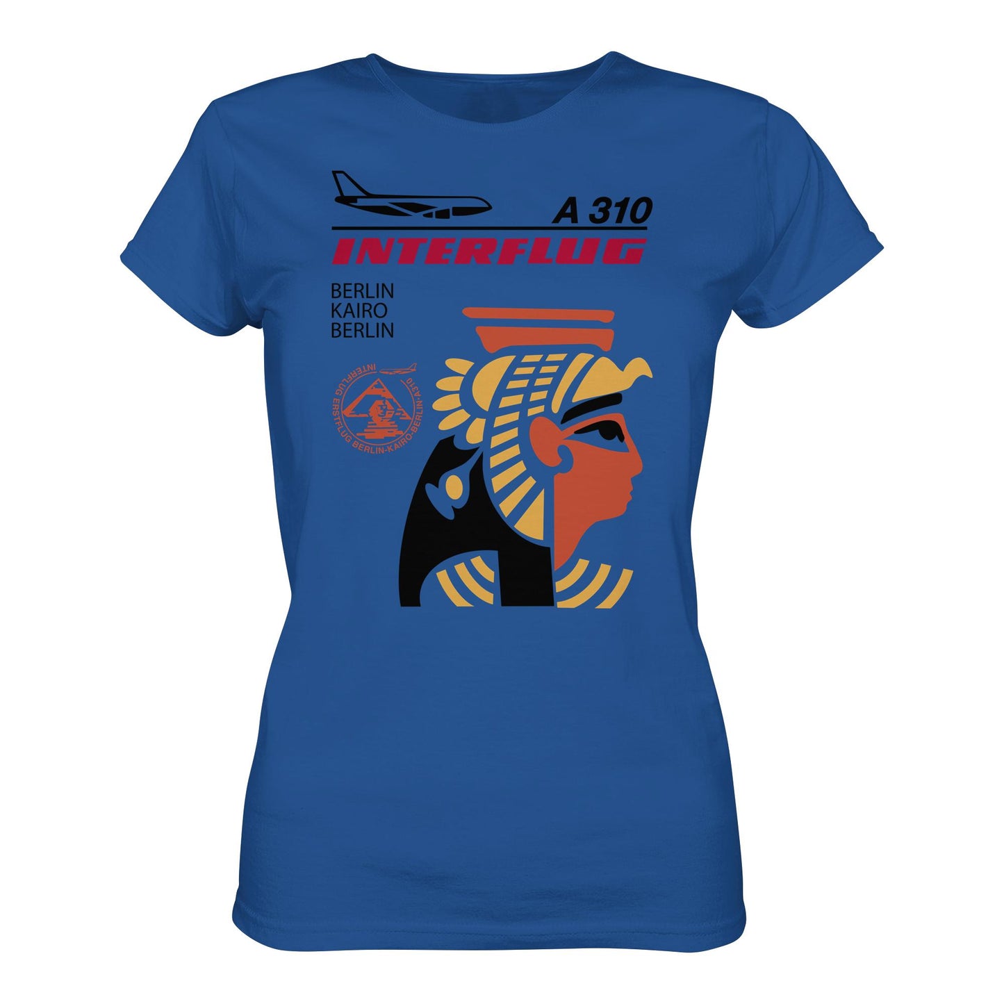 DDR Ostalgie Shirt Mädels • INTERFLUG BERLIN - KAIRO (ORIGINAL SONDERSTEMPEL)