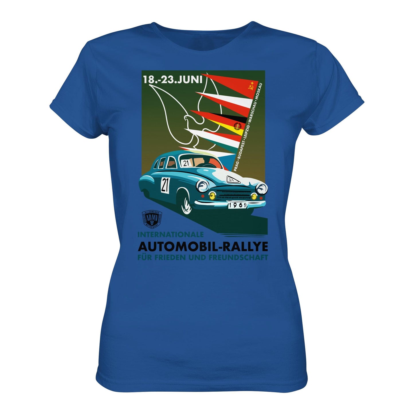 DDR Ostalgie Shirt Mädels • INTERNATIONALE RALLYE WARTBURG 1961 (ORIGINAL-PLAKAT)