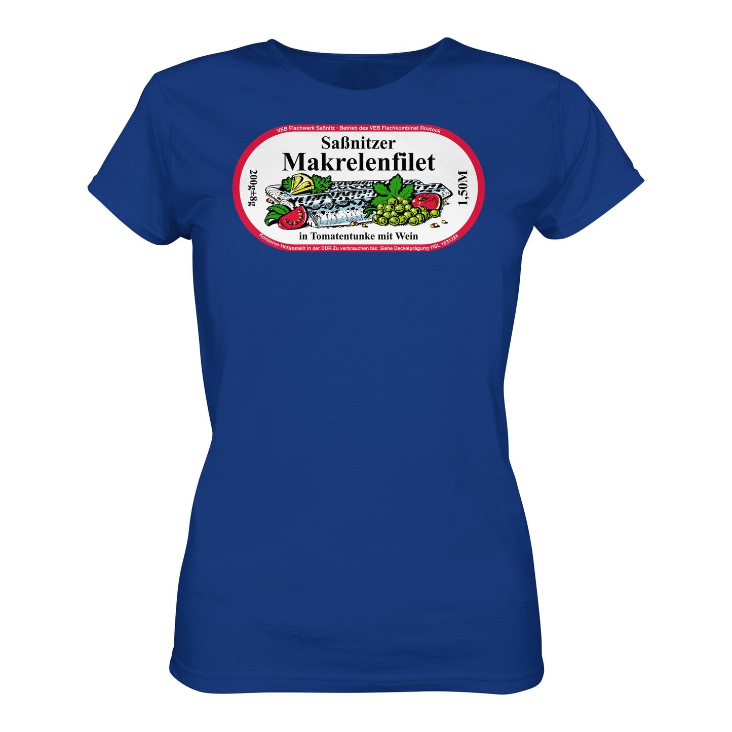 DDR Ostalgie Shirt Mädels • SASSNITZER MAKRELENFILET - VEB FISCHWERK