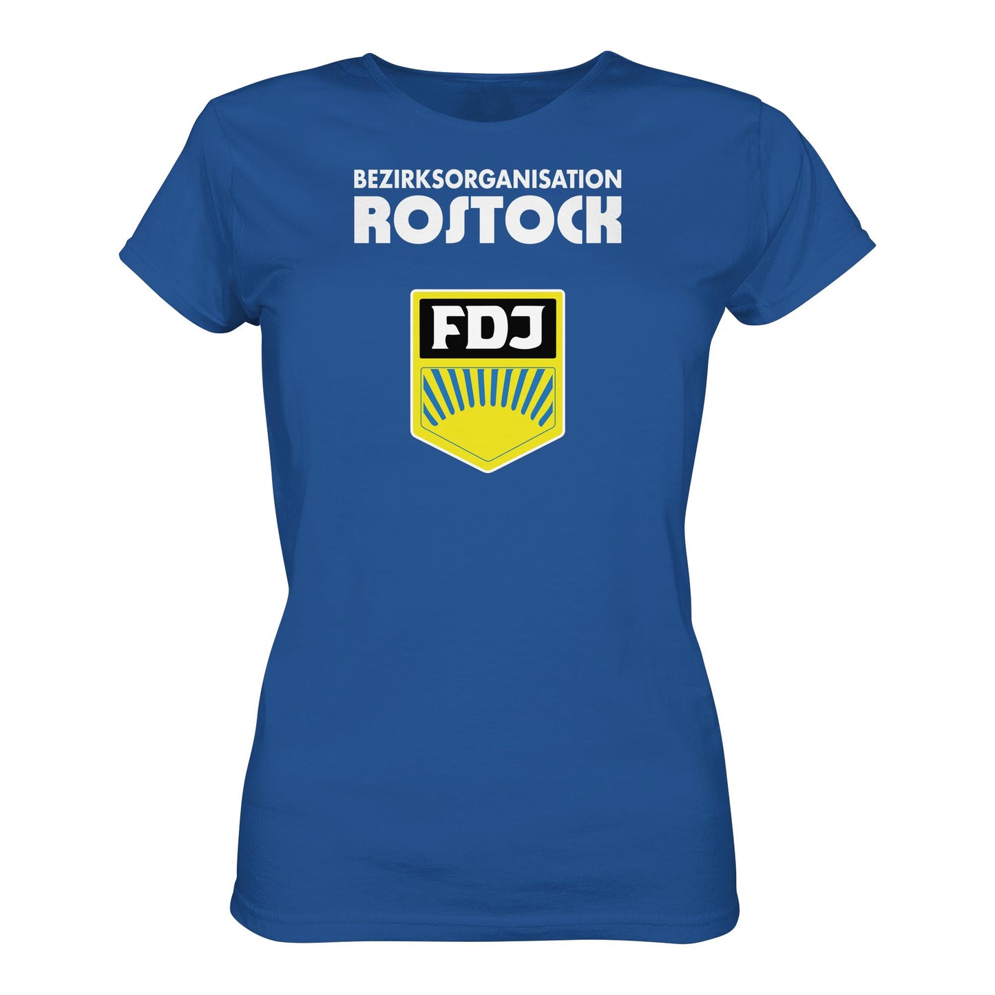 DDR Ostalgie Shirt Mädels • BEZIRKSORGANISATION ROSTOCK (ORIGINAL-WIMPEL)