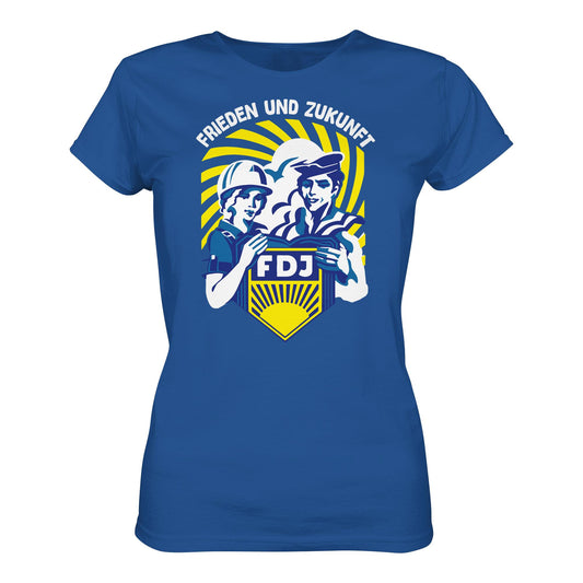 DDR Ostalgie Shirt Mädels • FDJ - FRIEDEN UND ZUKUNFT (ORIGINAL WIMPEL)