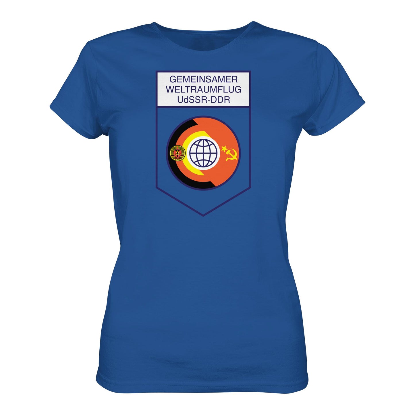 DDR Ostalgie Shirt Mädels • GEMEINSAMER WELTRAUMFLUG UDSSR-DDR (ORIGINAL WIMPEL)