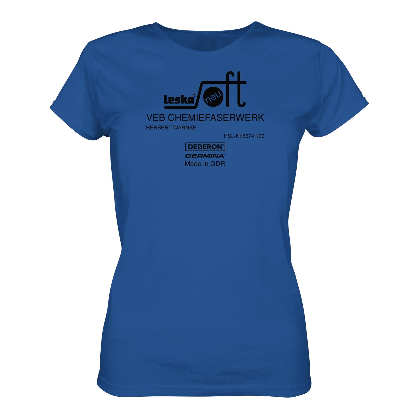 DDR Ostalgie Shirt Mädels • LESKA VEB CHEMIEFASERWERK HERBERT WARNKE - DEDERON, GERMINA