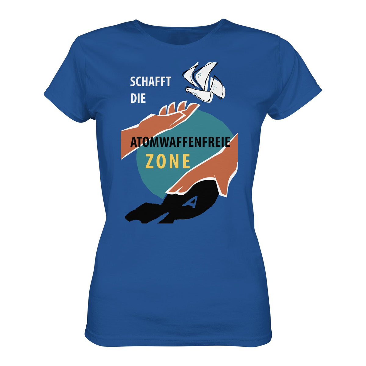 DDR Ostalgie Shirt Mädels • SCHAFFT DIE ATOMWAFFENFREIE ZONE (ORIGINAL-PLAKAT)