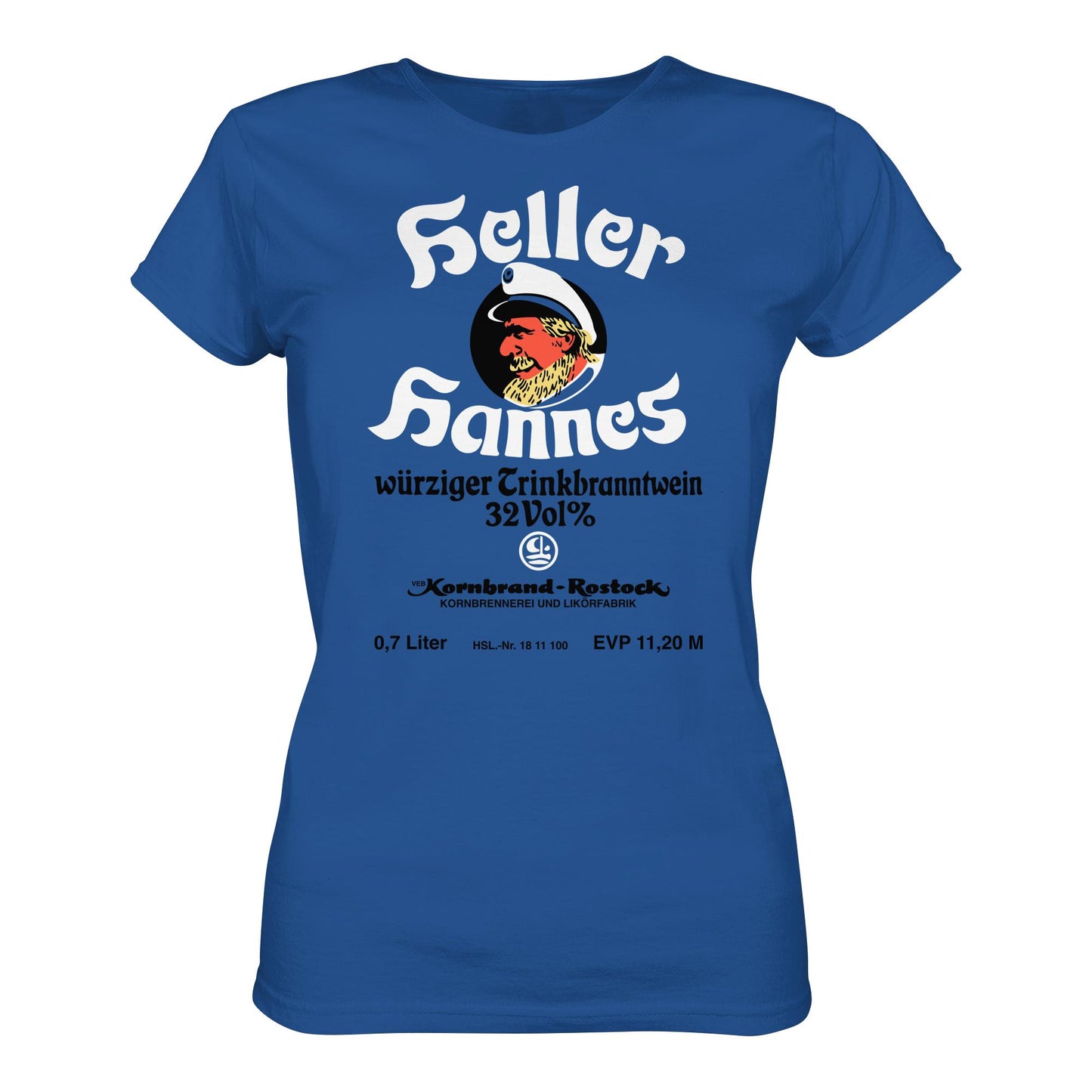 DDR Ostalgie Shirt Mädels • HELLER HANNES - TRINKBRANNTWEIN - VEB KORNBRANDT ROSTOCK