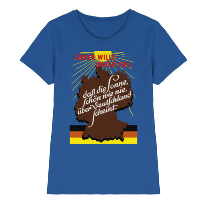 DDR Ostalgie Shirt Mädels • DASS DIE SONNE SCHÖN WIE NIE, ÜBER DEUTSCHLAND SCHEINT - ORIGINAL DDR-PLAKAT