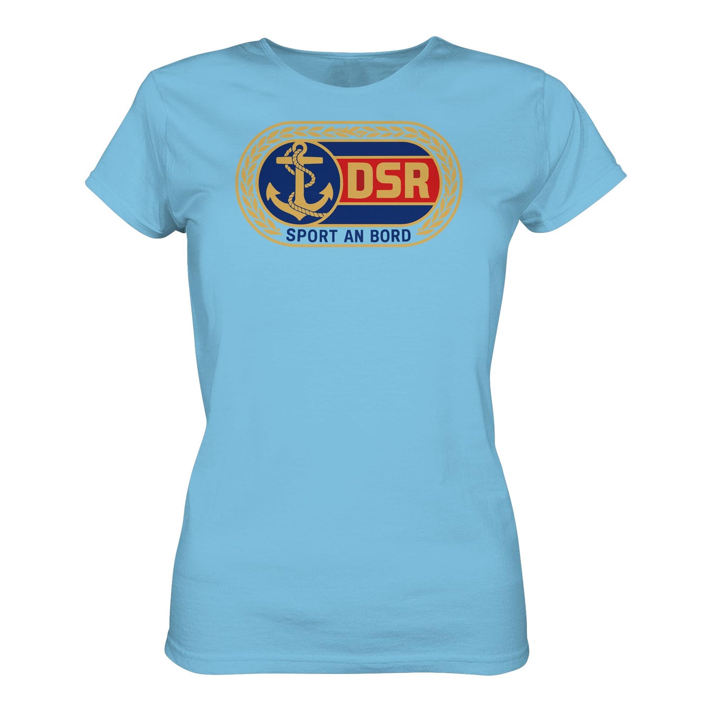 DDR Ostalgie Shirt Mädels • DSR - SPORT AN BORD (ORIGINAL ANSTECKER)