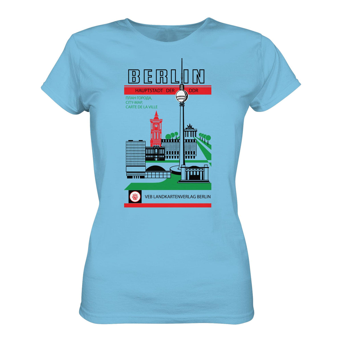 DDR Ostalgie Shirt Mädels • BERLIN, HAUPTSTADT DER DDR (ORIGINAL TITEL STADTFÜHRER)