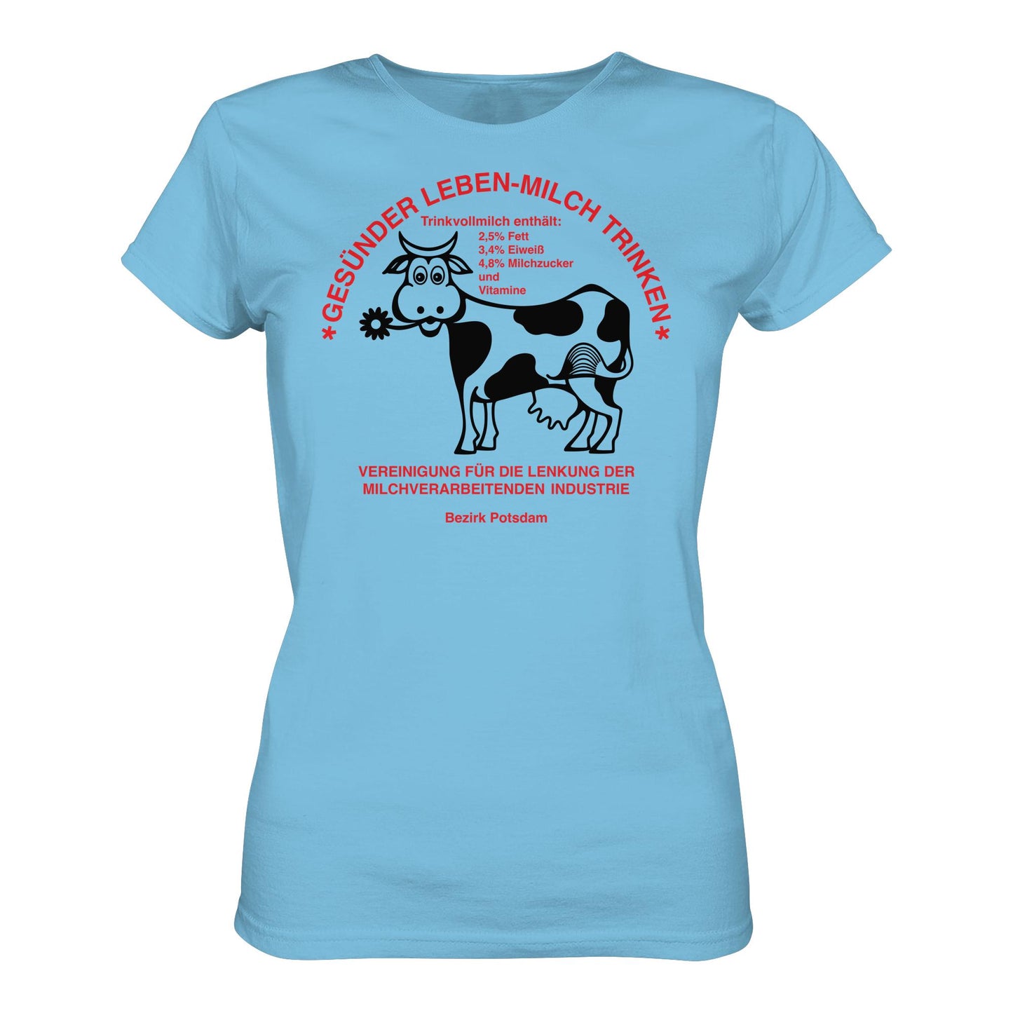 DDR Ostalgie Shirt Mädels • GESÜNDER LEBEN - MILCH TRINKEN, POTSDAM